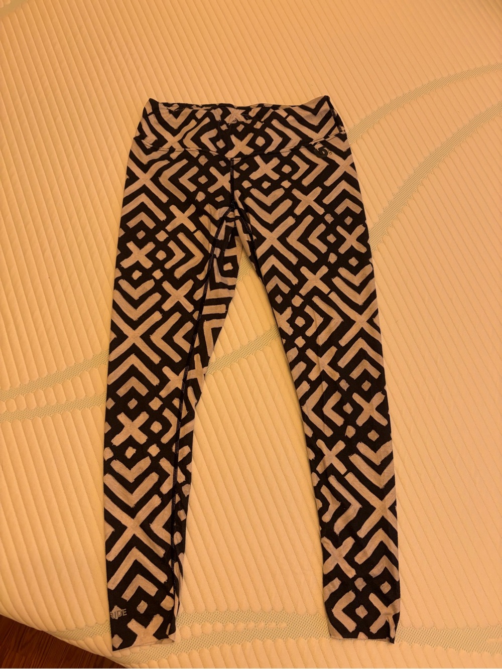 Burton Black and White Geo-Pattern Leggings